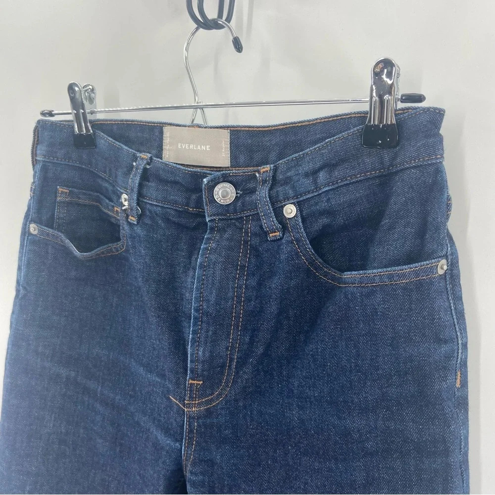 Everlane High Rise Dark Wash Vintage Look Skinny Jeans Size 27 - Picture 3 of 7